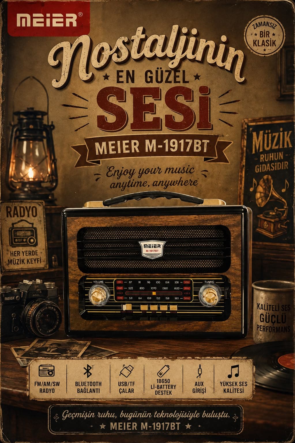 Nostalji̇ Güçlü Ses - Güçlü Performans Hoparlör