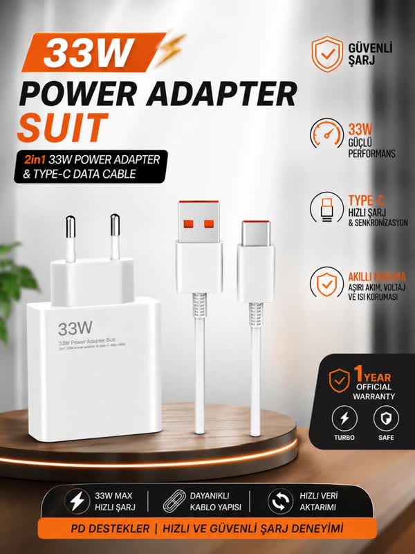33W Hızlı Şarj Seti