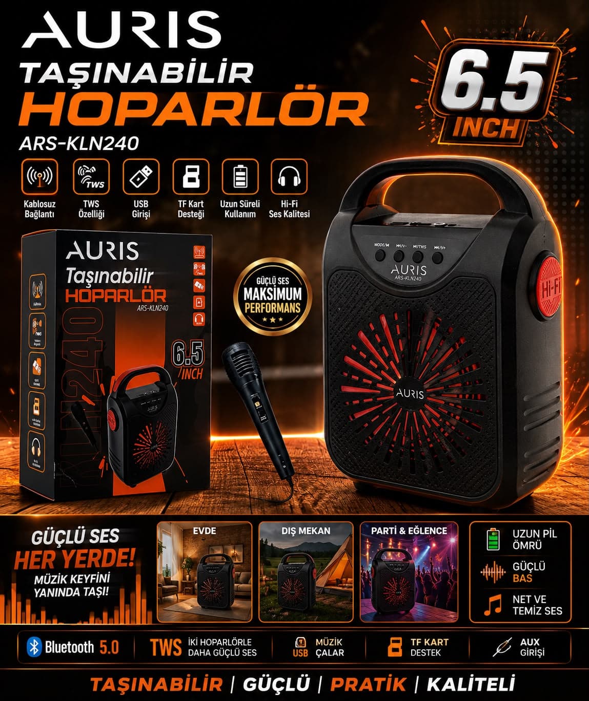 Ses Kali̇tesi̇ Efsane Ürün - Güçlü Performans Hoparlör - Görsel 1