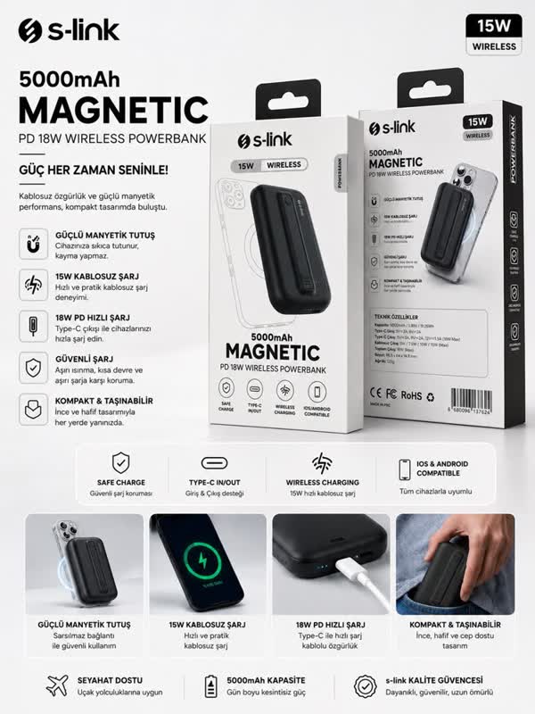 MagSafe Uyumlu Kablosuz Şarj Cihazı