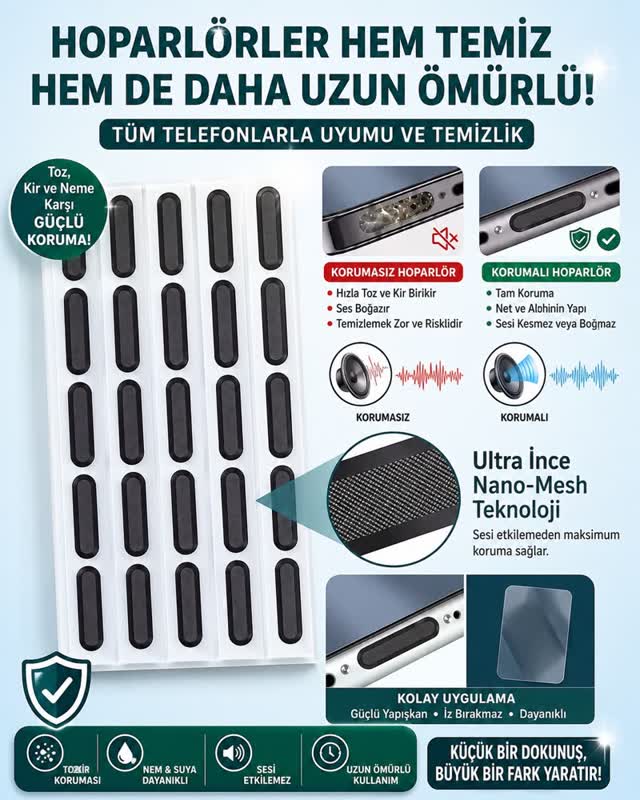 Telefon Hoparlörü Nano Mesh Toz Koruyucu