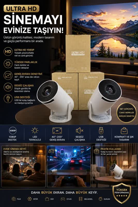 Mini Projeksiyon Cihazı