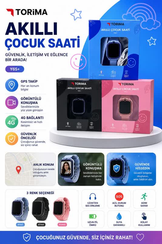 SIM Kartlı Görüntülü Çocuk Akıllı Saati