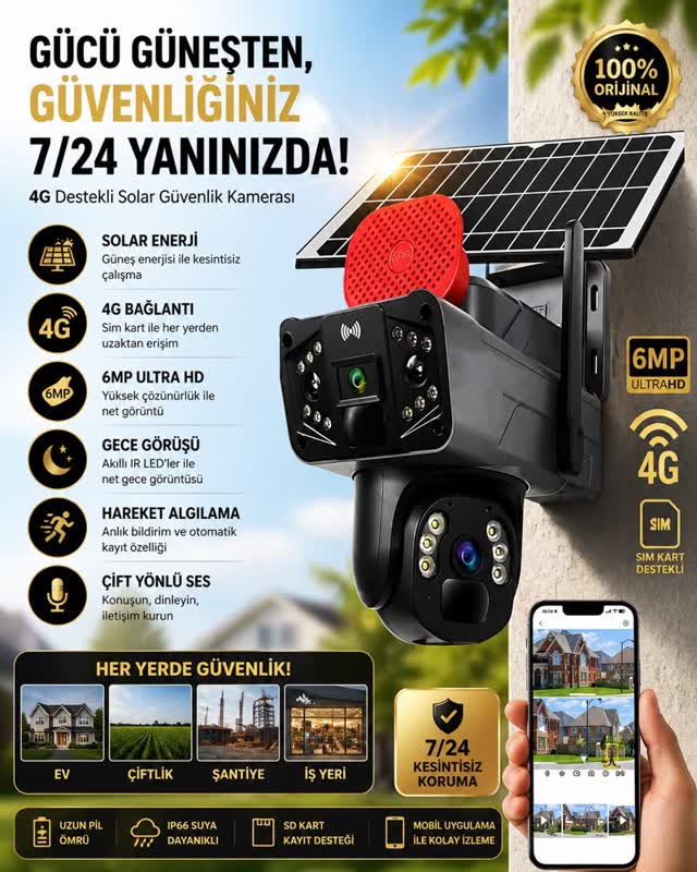 2'li SIM Kartlı Güvenlik Kamerası Seti
