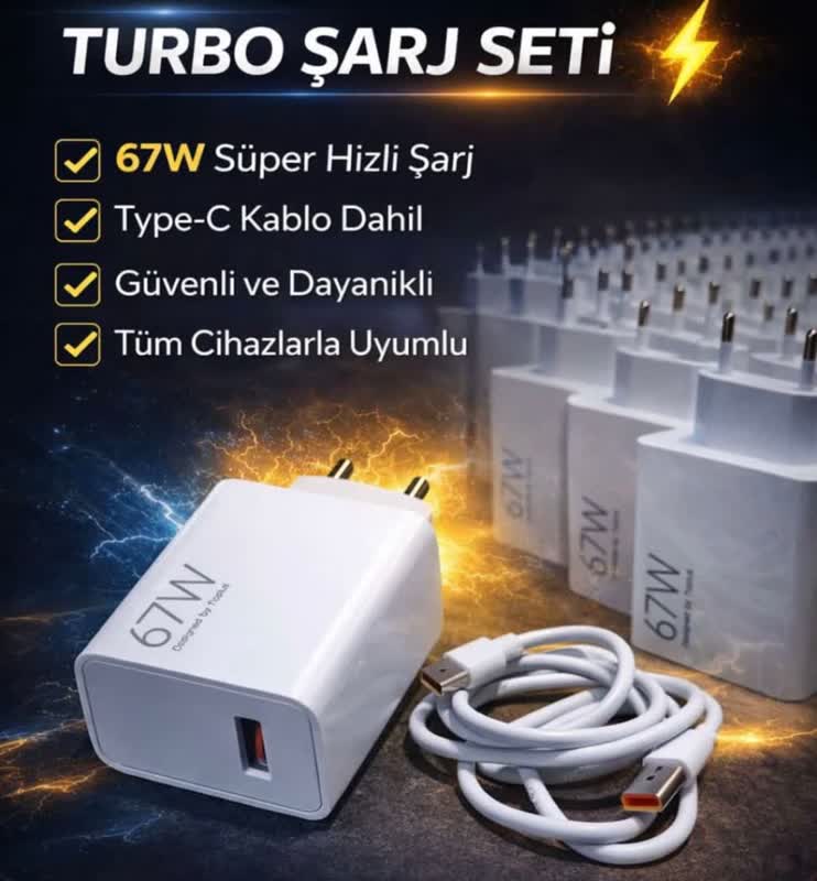 67W Turbo Hızlı Şarj Seti
