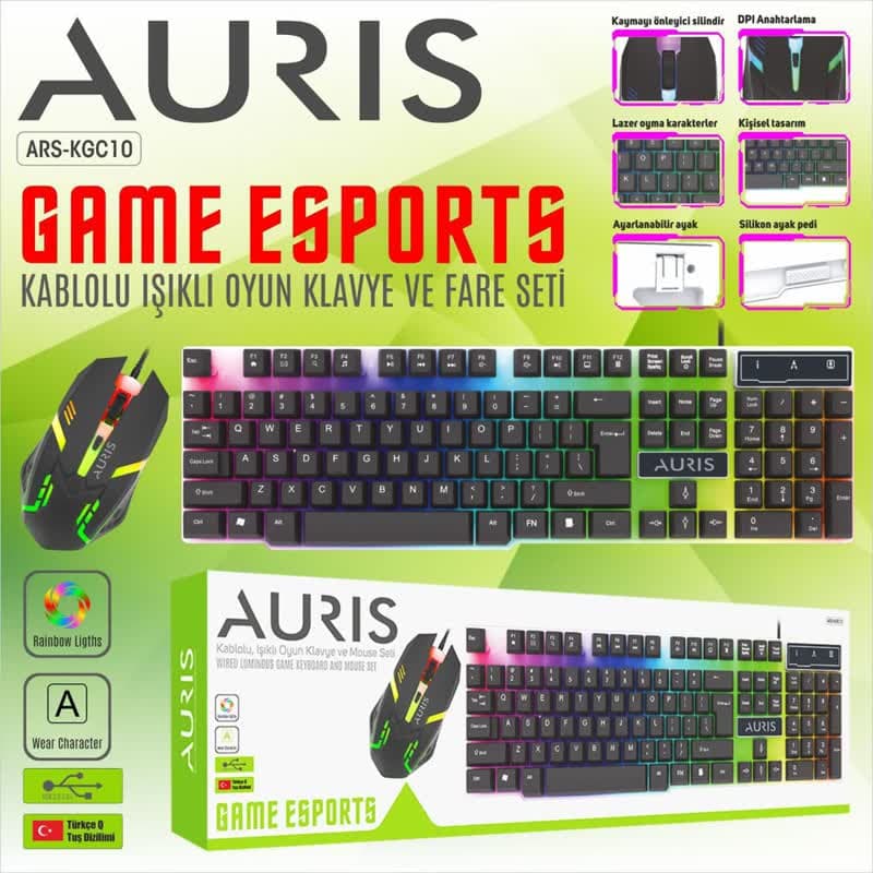 Oyuncu Klavye ve Mouse Seti - Görsel 1