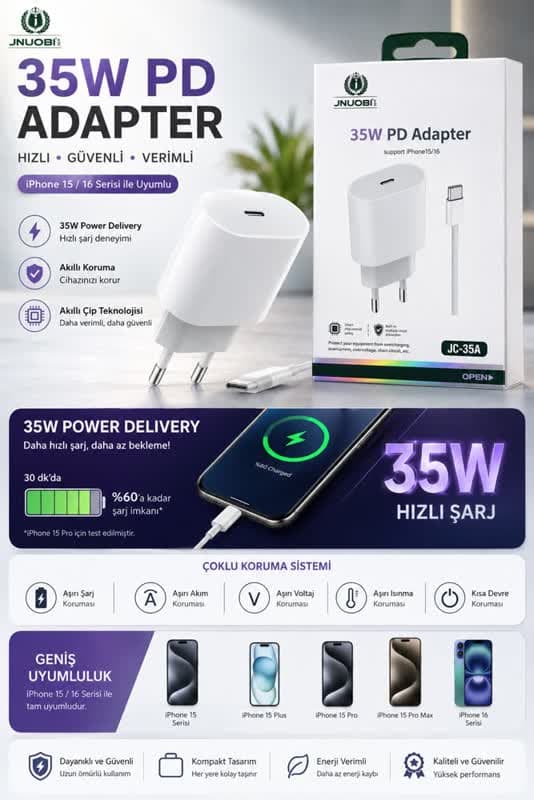 iPhone 15/16/17 Serisi Hasır Şarj Seti - Görsel 1