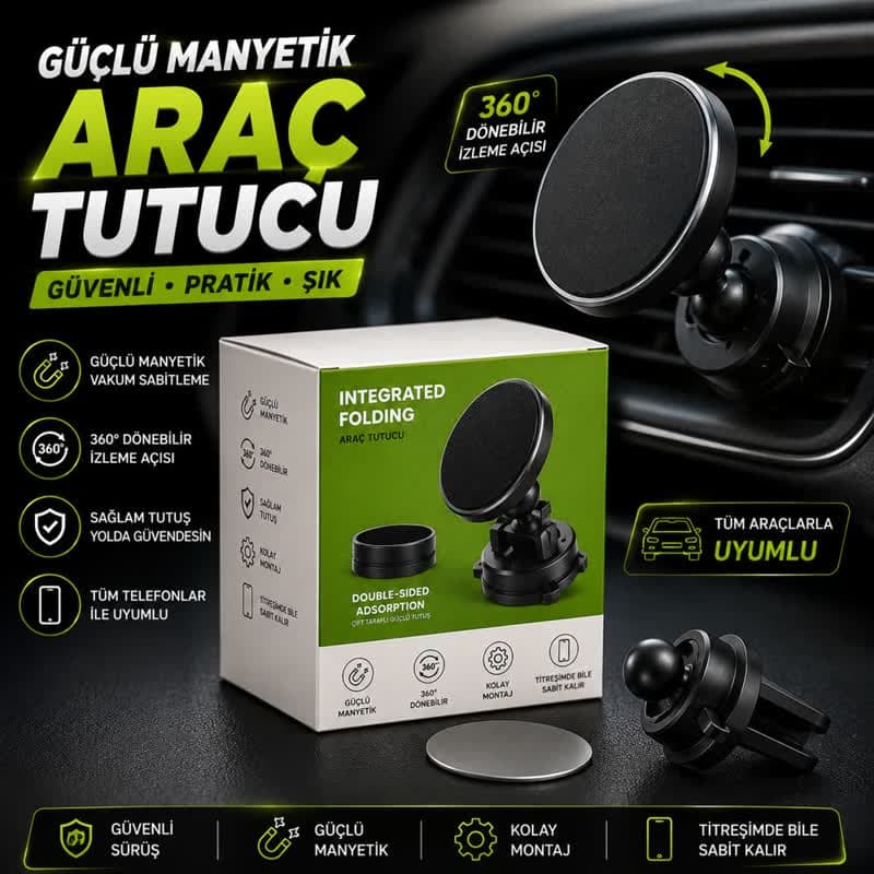 Vakumlu Araç İçi Telefon Tutucu - Görsel 1