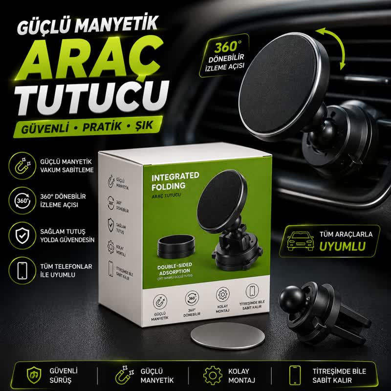 Vakumlu Araç İçi Telefon Tutucu