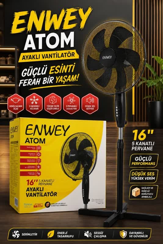 Enwey Atom 16 İnç Ayaklı Vantilatör - Görsel 1